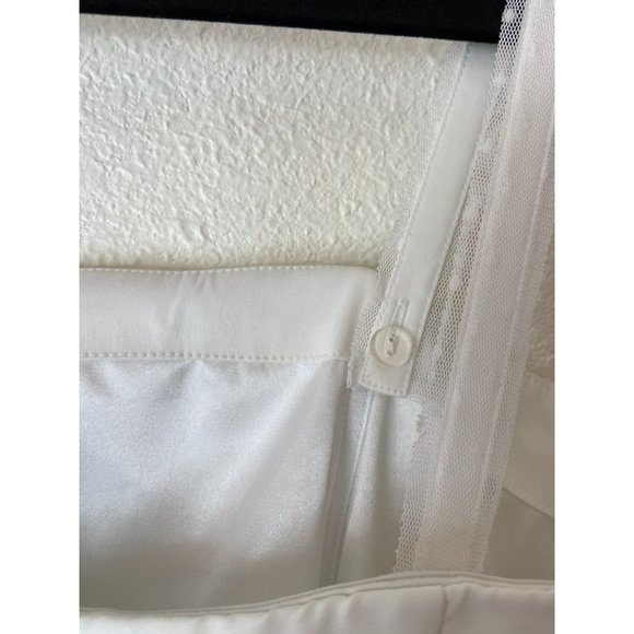 White House Black Market women's 6 white fit and flare striped knee length dress - Picture 6 of 10